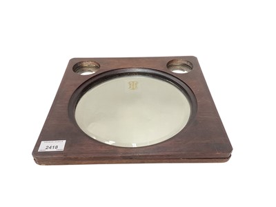 Lot 2418 - Edwardian sorcerer’s type mirror with initials- T. M.