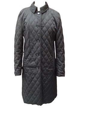 Lot 2093 - Burberry women's black quilted coat size medium