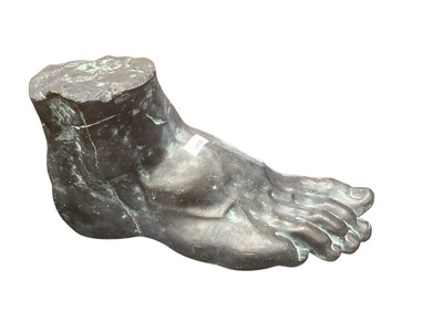 Lot 2455 - Bronzed terracotta foot