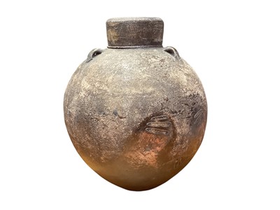 Lot 1100 - Face Pot pottery vase by Chris Lewis (with provenance)