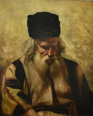 Lot 1293 - English School, late 19th century, oil on canvas - Portrait of a Religious Figure, 76cm x 63cm, unframed