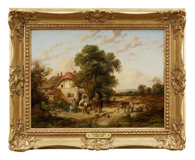 Lot 1295 - Georgina Lara (act. 1840-1880) two oils on canvas - Busy Rural Landscapes