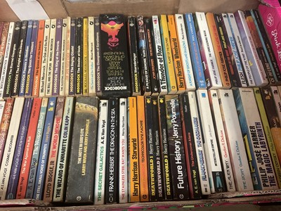 Lot 1650 - Sci Fi - Large collection of mainly 1907's Sci Fi paperbacks. Authors include Isaac Asimov. Robert Heinlein, Roger Zelany, Chrisopher Stasheff, H Beam Piper, A G Vog, Arthur C Clarke. Surreali...