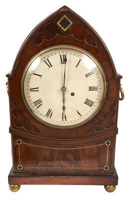 Lot 802 - Regency bracket clock in Gothic case