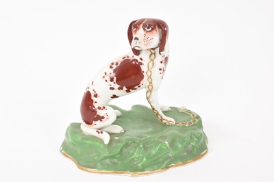 Lot 82 - 19th century Staffordshire porcelain dog