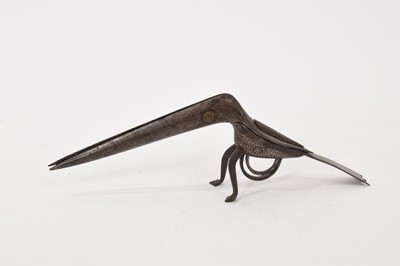 Lot 1042 - Indo-Persian scholars bird candle wick cutter