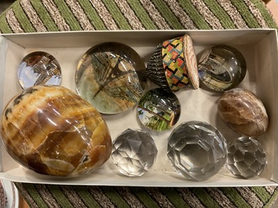 Lot 267 - Specimen eggs, 19th century paperweights etc