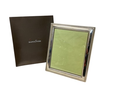 Lot 374 - Very large Contemporary silver photograph frame of rectangular form with gadrooned border