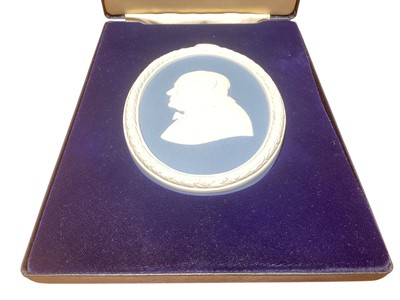 Lot 1143 - Wedgwood limited edition jasper medallion of Sir Winston Churchill