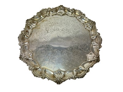 Lot 311 - Early Victorian Scottish silver salver