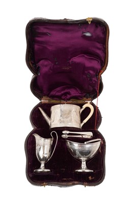 Lot 313 - Good quality Victorian Neoclassical Revival silver batchelor tea set