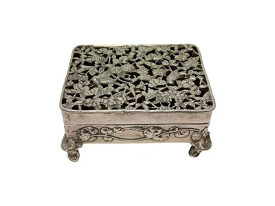 Lot 317 - Two Edwardian silver pot pourri pots