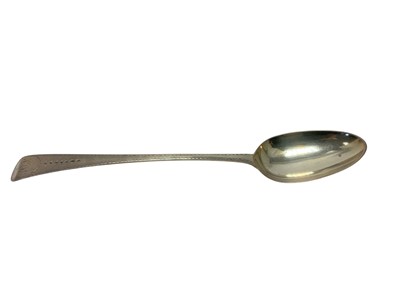 Lot 320 - George III silver basting spoon by Hester Bateman London 1788