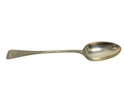 Lot 321 - William IV silver Beaded Old English pattern basting spoon