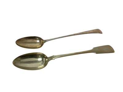 Lot 322 - George III silver basting spoon and a William IV silver basting spoon (2)