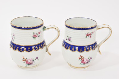 Lot 220 - Pair of Chelsea Derby baluster shaped mugs, circa 1775