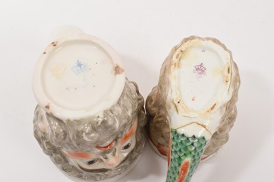 Lot 5088 - Derby Neptune mask mug, circa 1800, and another, in the form of Bacchus
