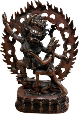 Lot 651 - Tibetan bronze figure