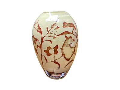 Lot 1112 - Kosta Boda Floating Flowers art glass vase