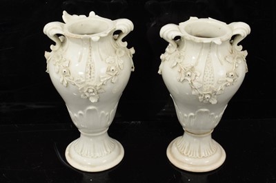 Lot 217 - Pair of 18th century continental porcelain small vases