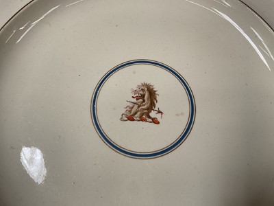 Lot 5084 - Wedgwood Queensware plate, with lion crest, circa 1790