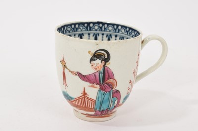 Lot 192 - Worcester coffee cup, painted with Chinese figures, circa 1775. Provenance: Henry Sandon