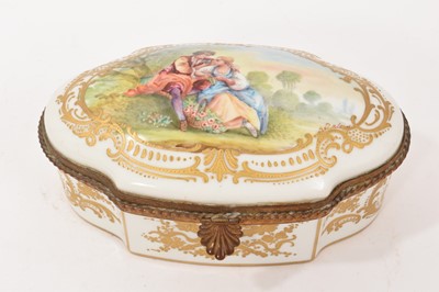 Lot 1130 - French porcelain gilt metal mounted casket
