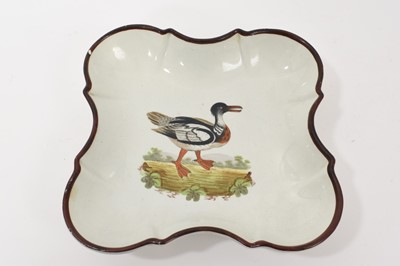 Lot 179 - Pearlware ornithological dish, circa 1800-10, probably Davenport