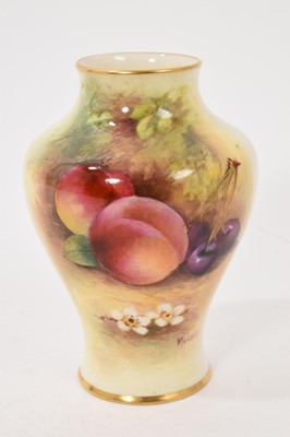 Lot 176 - Royal Worcester vase, painted by George Moseley