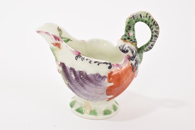 Lot 186 - Worcester ‘dolphin ewer’ cream boat, circa 1765