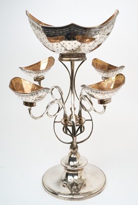 Lot 445 - Late Georgian plated épergne