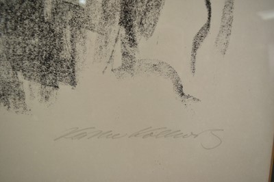 Lot 160 - Käthe Kollwitz (1867-1945) lithograph - Gefangene, Musik Hörend (Prisoners listening to music), signed below image, 55cm x 37cm, in glazed frame