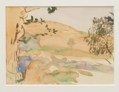 Lot 1086 - *Mary Potter (1900-1981) watercolour - Landscape Study I, 12cm x 16cm, in glazed frame