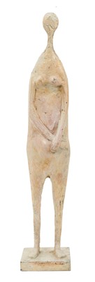 Lot 1454 - *Henry Cliffe (1919-1983) bronze - Standing Female Figure, signed, 34.5cm high