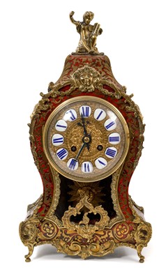 Lot 812 - 19th century French boulle work bracket clock and conforming bracket
