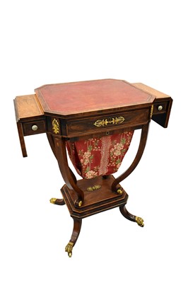 Lot 1658 - Rosewood Regency Period combination writing / work table