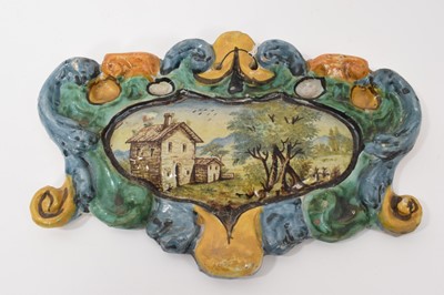 Lot 235 - Italian maiolica plaque