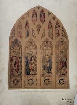 Lot 259 - Late 19th/early 20th Century watercolour, stained glass design