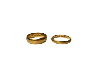 Lot 24 - Two 22ct gold wedding rings