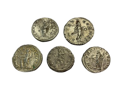 Lot 407 - Ancient - Roman early to mid 3rd century AD silver Denarius to include Julia Maesa, Julia Soaemias, Severus Alexander x 2 & Gordian III (N.B. Mixed grades) GVF-EF (5 coins)