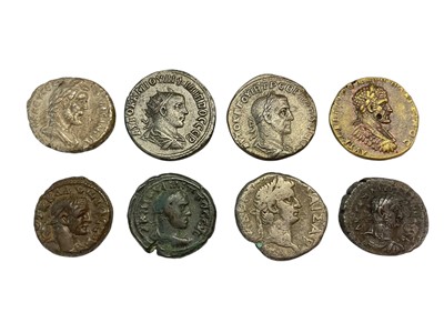 Lot 408 - Ancient - Mixed Roman Alexandrian coinage to include Billon Tetradrachm of Nero & Tiberius 67 AD AF, Antoninus Pius, 148-9 AD GF, Philip II 244-49 AD, Rev: With eagle standing facing left wit...