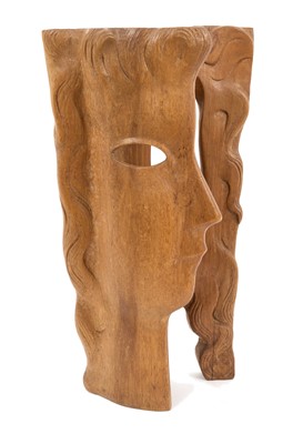 Lot 1048 - Donald Potter (1902-2004) wooden carving, Mask