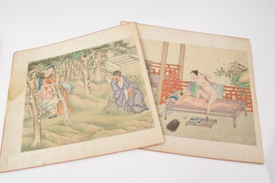 Lot 848 - Two 19th century Chinese erotic pictures