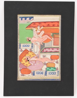 Lot 849 - 19th century Indian erotic scene