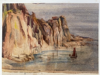 Lot 274 - Edward Bouverie Hoyton (1900-1988) two Cornish coastal watercolours, unframed