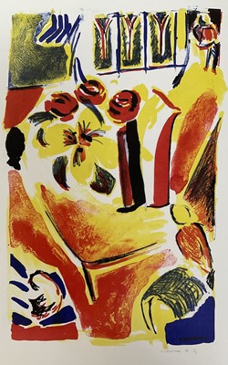 Lot 1200 - *Tessa Newcomb (b.1955) signed lithograph in colours - Still Life, dated '76, 3/7, unframed 76cm x 51cm