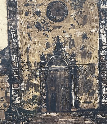 Lot 97 - Richard Beer (1928-2017) etching and aquatint - Piazza Armerina 2, signed and numbered 35/100, in glazed frame