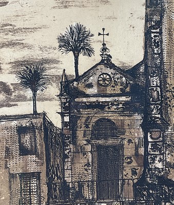 Lot 97 - Richard Beer (1928-2017) etching and aquatint - Piazza Armerina 2, signed and numbered 35/100, in glazed frame