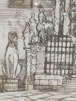 Lot 98 - Richard Beer (1928-2017) etching and aquatint - The Arsenale, signed and numbered 11/100, in glazed frame