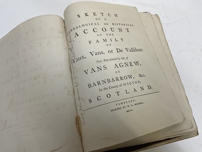 Lot 1665 - Tin trunk inscribed Col.Vans Agnew containing documents and antiquarian books